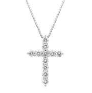 14K White Gold Lab Grown 0.33ct Round Diamond Cross Necklace. Bichsel Jewelry in Sedalia, MO. Shop styles online or in-store today! 