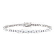 14K White Gold Classic Lab Grown Diamond Tennis Bracelet