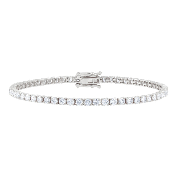 14K White Gold Classic Lab Grown Diamond Tennis Bracelet