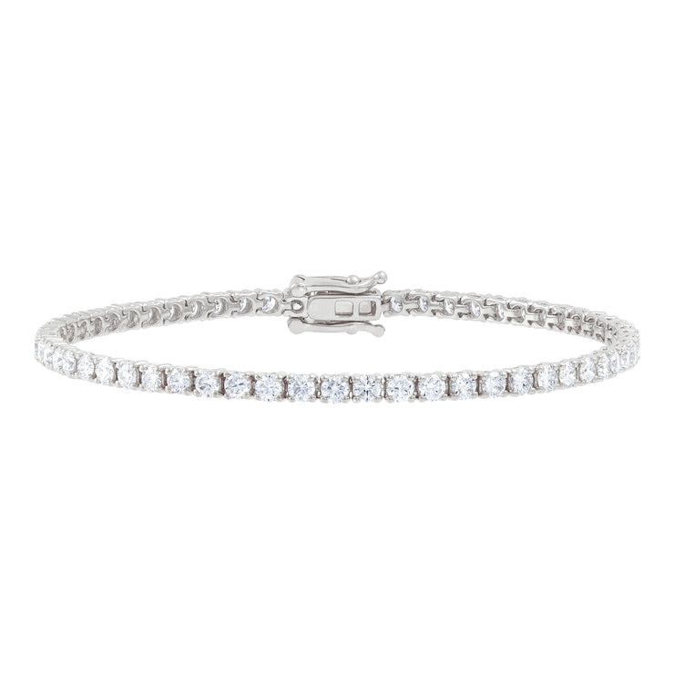 14K White Gold Classic Lab Grown Diamond Tennis Bracelet