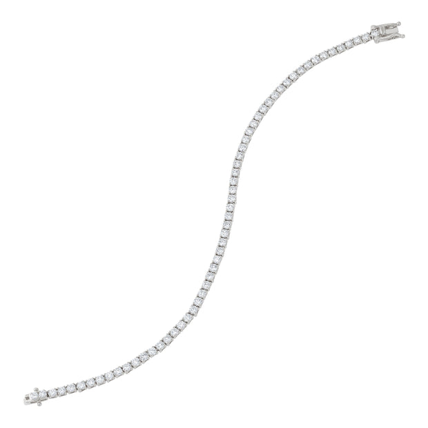 14K White Gold Classic Lab Grown Diamond Tennis Bracelet