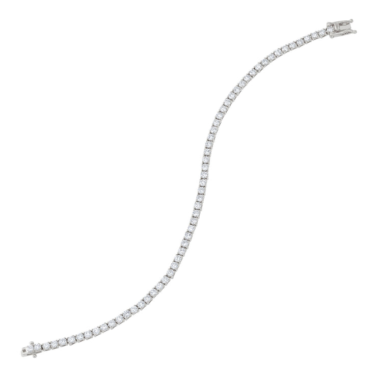 14K White Gold Classic Lab Grown Diamond Tennis Bracelet