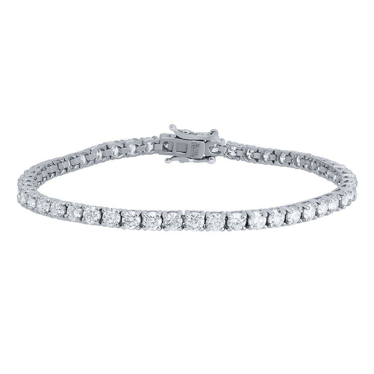 14K White Gold Classic Lab Grown Diamond Tennis Bracelet