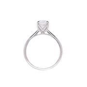 14K White Gold Round Solitaire Lab Grown Diamond Engagement Ring