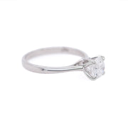 14K White Gold Round Solitaire Lab Grown Diamond Engagement Ring