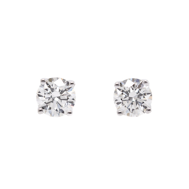 14K White Gold Lab Grown Diamond Stud Earrings