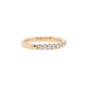 14K Yellow Gold Round Diamond Band