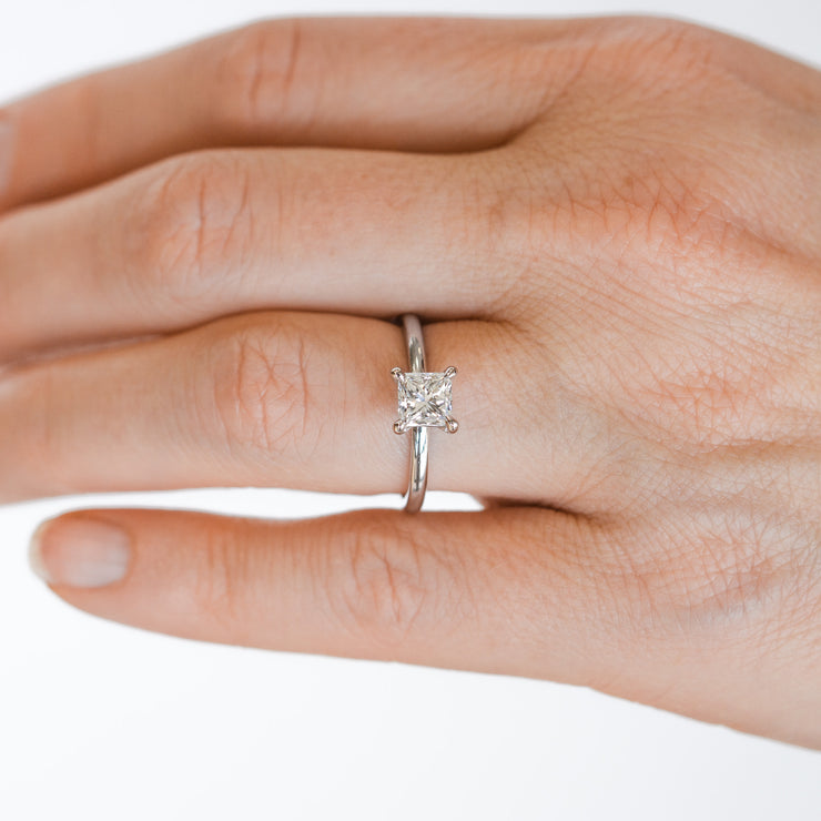 14K White Gold 1.01ct Princess Cut Solitaire Diamond Engagement Ring. Bichsel Jewelry in Sedalia, MO. Shop styles online or in-store today!
