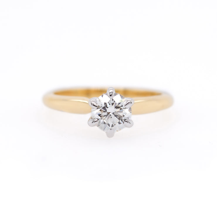 14K Yellow Gold Classic 6-Prong 0.75ct Excellent Cut Round Solitaire Diamond Engagement Ring. Bichsel Jewelry in Sedalia, MO. Shop ring styles online or in-store today!