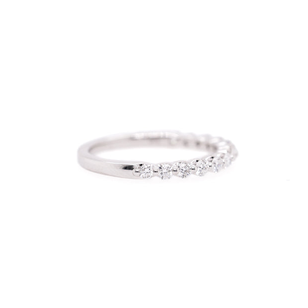 14K White Gold 0.50ct Single Prong Round Diamond Band. Bichsel Jewelry in Sedalia, MO. Shop wedding rings and stackable bands online or in-store today!