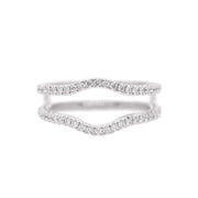 14K White Gold Curved 0.37ct Round Diamond Wedding Ring Insert. Bichsel Jewelry in Sedalia, MO. Shop wedding band wraps and ring inserts online or in-store today!