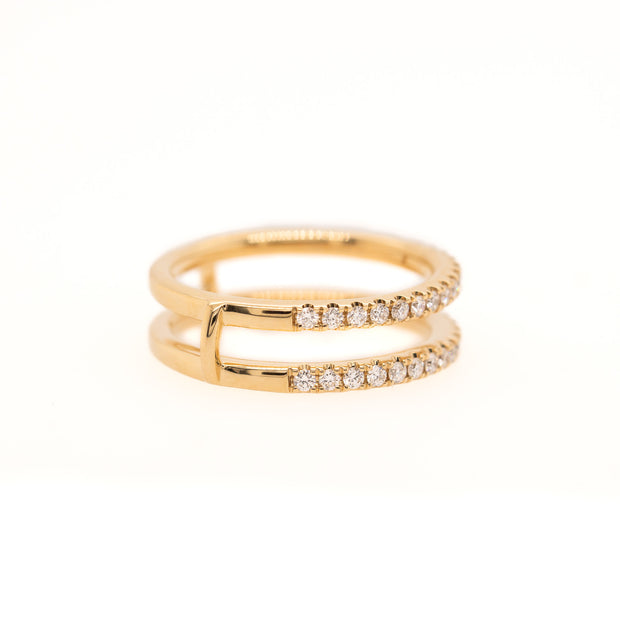 14K Yellow Gold 0.55ct Round Diamond Wedding Ring Insert. Bichsel Jewelry in Sedalia, MO. Shop wedding wraps and ring inserts online or in-store today!