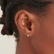 Ania Haie Silver Sparkle Emblem Stud Earrings