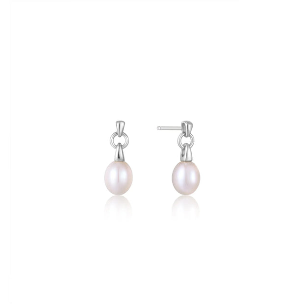 Ania Haie Silver Pearl Drop Earrings