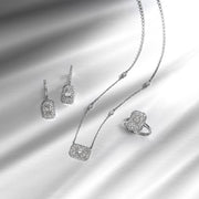 Square Shape 1.00ct Pavé Baguette Diamond Necklace with Round Diamond Station Chain. Bichsel Jewelry in Sedalia, MO. Shop styles online or in-store today!