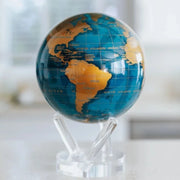 6" Blue & Gold MOVA World Map Moving Globe with Acrylic Base. Powered by Solar Ambient Light & Magnets. No cords or batteries needed. Shop online or in-store today! Bichsel Jewelry | Sedalia, MO
