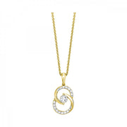 14K Yellow Gold Round 0.25ct Diamond Infinity Necklace. Bichsel Jewelry in Sedalia, MO. Shop diamond styles online or in-store today!