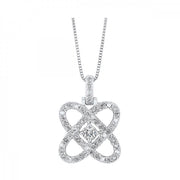 Sterling Silver 0.25ct Diamond Clover Necklace. Bichsel Jewelry in Sedalia, MO. Shop diamond styles online or in-store today!