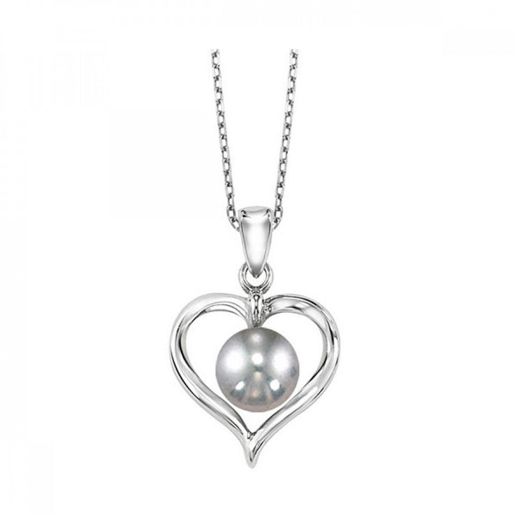 Sterling Silver Heart Shape Pendant with Black Pearl. Bichsel Jewelry in Sedalia, MO. Shop pearl styles online or in-store today!