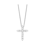 Sterling Silver 0.10ct Round Diamond Cross Necklace. Bichsel Jewelry in Sedalia, MO. Shop styles online or in-store today! 