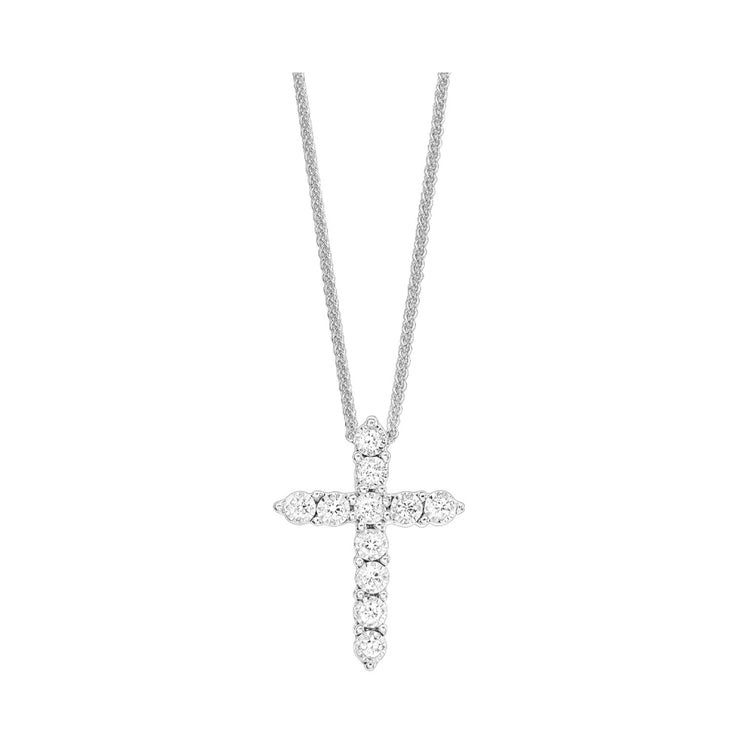 Sterling Silver 0.10ct Round Diamond Cross Necklace. Bichsel Jewelry in Sedalia, MO. Shop styles online or in-store today! 