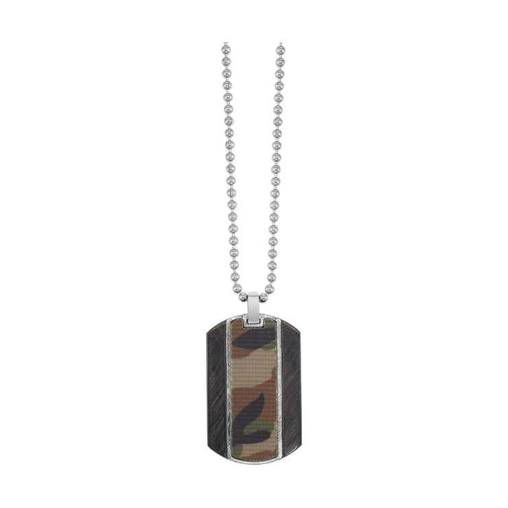 Men's Stainless Steel Camo Dog Tag Pendant. Bichsel Jewelry in Sedalia, MO. Shop styles online or in-store today! 