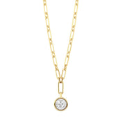 14K Yellow Gold Paperclip Link Necklace with 0.33ct Round Diamond Pendant. Bichsel Jewelry in Sedalia, MO. Shop online or in-store today! 