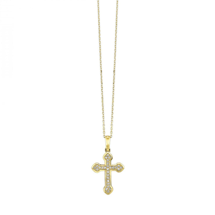 14K Yellow Gold 0.10ct Diamond Cross Necklace. Bichsel Jewelry in Sedalia, MO. Shop cross styles online or in-store today!