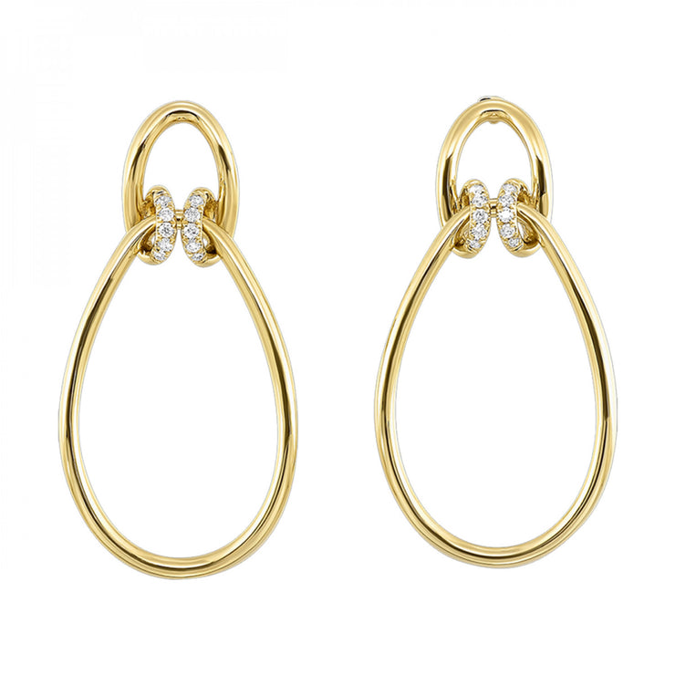 0.10ct Round Diamond-Accented 10K Yellow Gold Loop Earrings, Stud Backing. Bichsel Jewelry in Sedalia, MO. Shop earring styles online or in-store today!