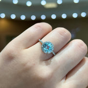 14K White Gold 1.75ct Aquamarine Ring with Diamond Halo. Bichsel Jewelry in Sedalia, MO. Shop gemstone rings online or in-store today! Free ring sizing.