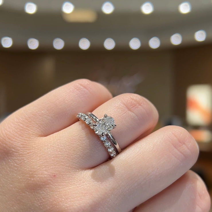 14K White Gold 0.50ct Single Prong Round Diamond Band. Bichsel Jewelry in Sedalia, MO. Shop wedding rings and stackable bands online or in-store today!