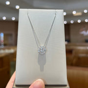 14K White Gold Round Halo-Style Lab Grown Diamond Necklace. Bichsel Jewelry in Sedalia, MO. Shop styles online or in-store today!