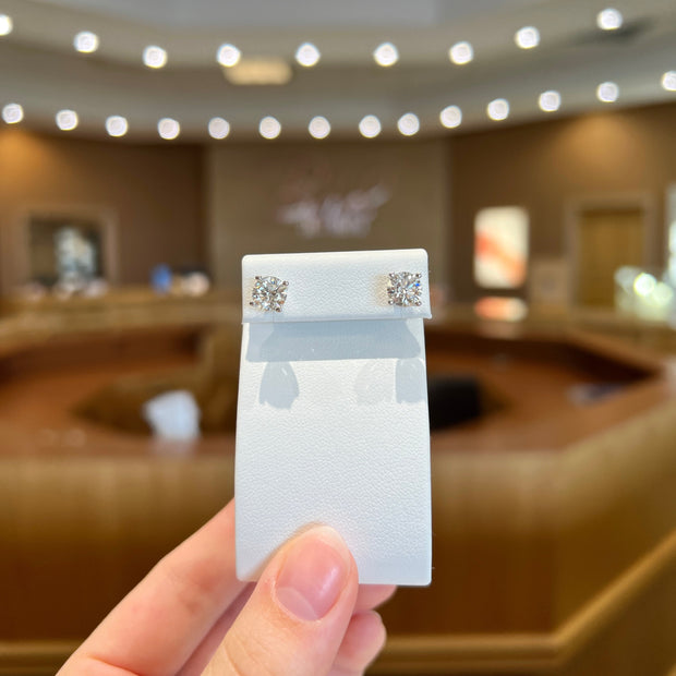 14K White Gold Lab Grown 0.50ct Round Diamond Stud Earrings. Bichsel Jewelry in Sedalia, MO. Shop styles online or in-store today!