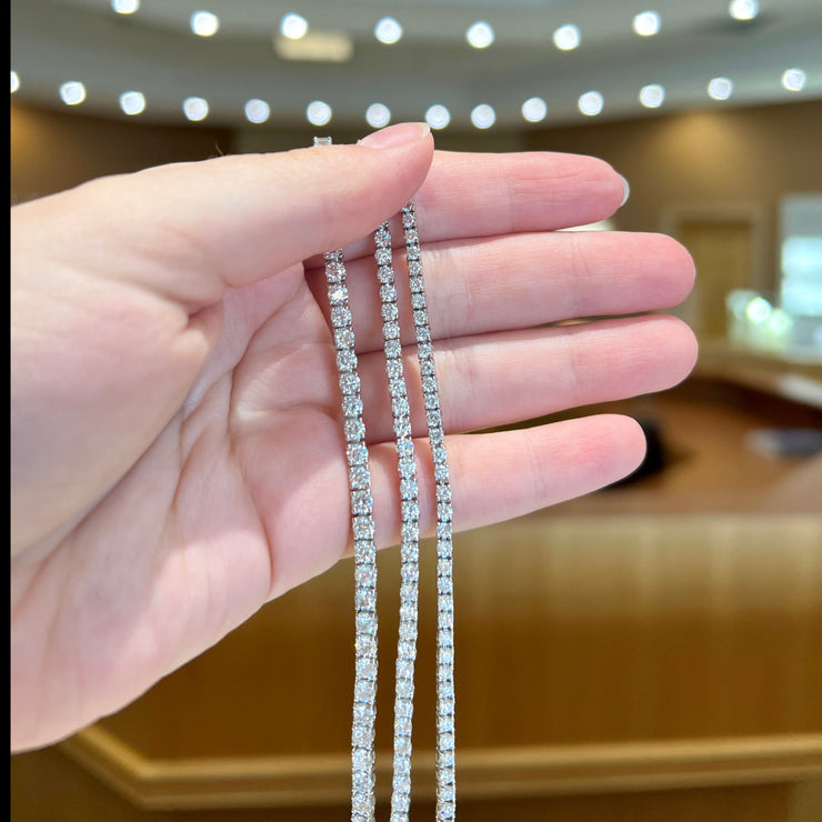 14K White Gold Classic Lab Grown Diamond Tennis Bracelet