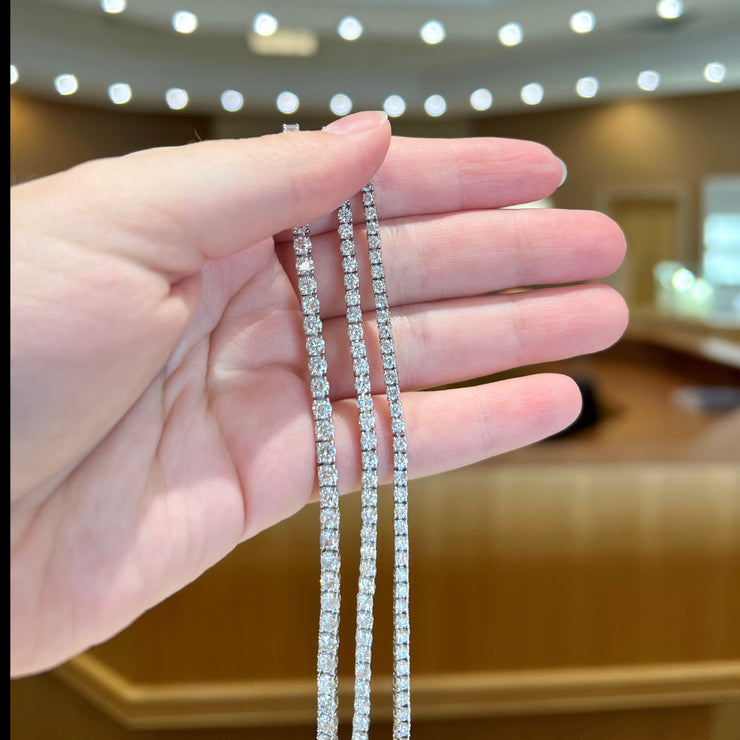 14K White Gold Classic Lab Grown Diamond Tennis Bracelet