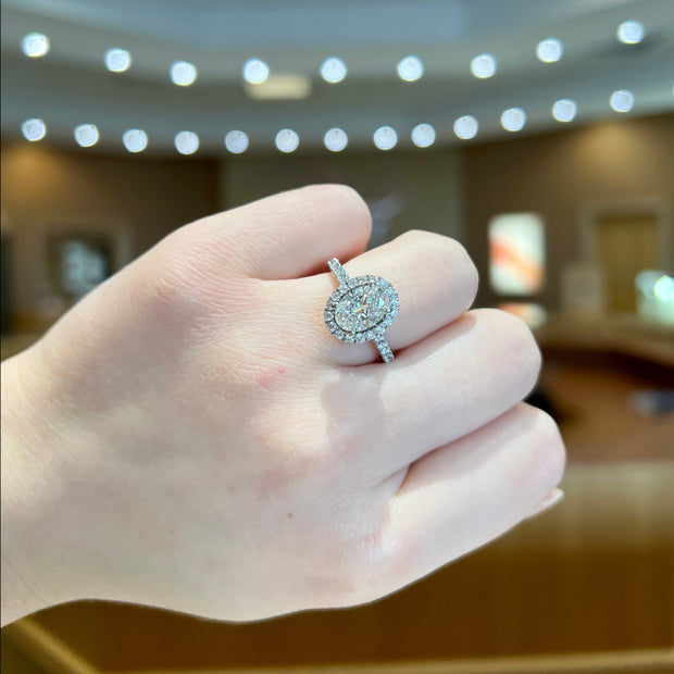 14K White Gold Lab Grown Oval Diamond Engagement Ring with Halo, Total Diamond Weight: 2ct. Bichsel Jewelry in Sedalia, MO. Shop styles online or in-store today!