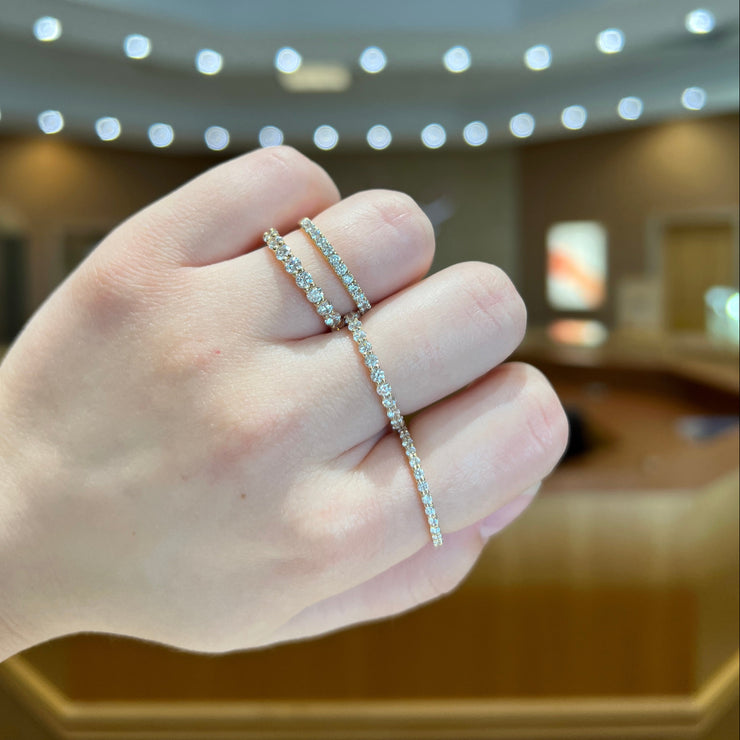 14K Yellow Gold Lab Grown Round Diamond Band