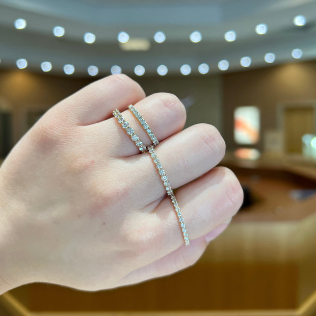 14K Yellow Gold Lab Grown Round Diamond Band