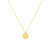 14K Yellow Gold Baseball/Softball Charm Necklace