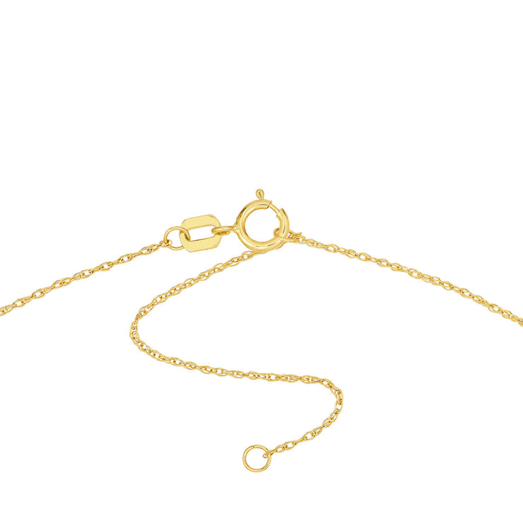 14K Yellow Gold Baseball/Softball Charm Necklace