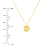 14K Yellow Gold Baseball/Softball Charm Necklace