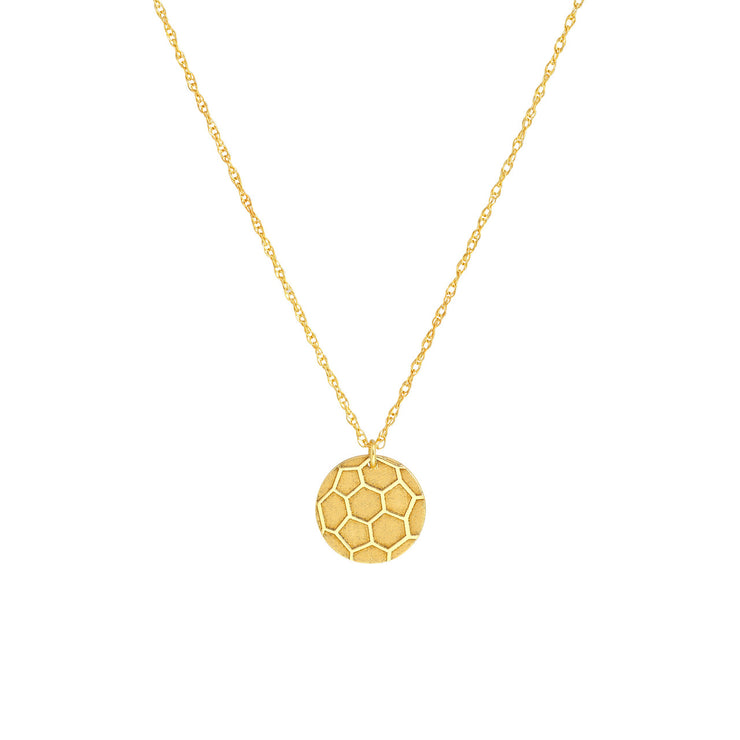 Gold Soccer Charm Necklace