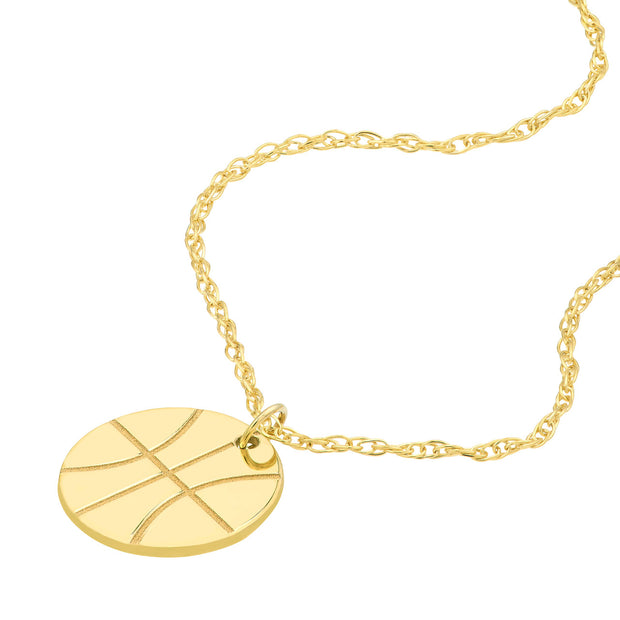 14K Yellow Gold Basketball Charm Necklace. Bichsel Jewelry in Sedalia, MO. Shop pendant and necklace styles online or in-store today!