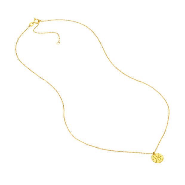 14K Yellow Gold Basketball Charm Necklace. Bichsel Jewelry in Sedalia, MO. Shop pendant and necklace styles online or in-store today!