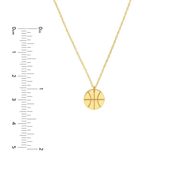 14K Yellow Gold Basketball Charm Necklace. Bichsel Jewelry in Sedalia, MO. Shop pendant and necklace styles online or in-store today!
