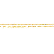 14K Yellow Gold Valentino and Hammered Forzentina Layered Chain Bracelet, Adjustable 7.5" Length. Bichsel Jewelry in Sedalia, MO. Shop online or in-store today!