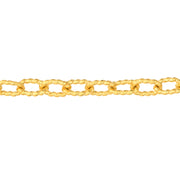 14K Yellow Gold 3.80mm Textured Forzentina Twist Link 7.5" Chain Bracelet. Bichsel Jewelry in Sedalia, MO. Shop gold chains online or in-store today!