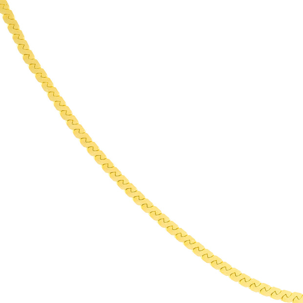 14K Yellow Gold Serpentine Chain Bracelet