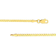 14K Yellow Gold Serpentine Chain Bracelet