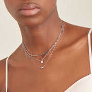 Ania Haie 925 Sterling Silver Sparkle Emblem Necklace with CZ Stone. Bichsel Jewelry in Sedalia, MO. Shop styles online or in-store today!